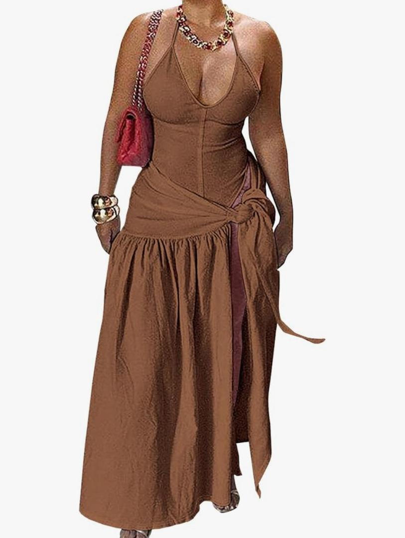 Womens Beach Swimsuit Cover Ups 2 Piece Maxi Skirt Sets Summer Bodysuit Tops Sarong Coverup Wraps Vacation Outfits, XXL