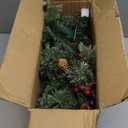 2 Pack Pre-lit Artificial Christmas Trees with Multi-Color Lights, Timer, 30 Inch Battery Operated Lighted Porch Christmas Trees Outdoor Holiday Decorations for Entrance Pathway Front Door Yard