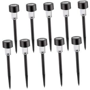 8 pcs Decorative Garden Stakes Solar Garden Light Lights Path Led Motion Driveway Road Outdoor Step Lamp Waterproof Lawn Landscape Patio Yard Decor Garden Decor for Outside Black
