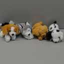 4 Pack 8 Inch Dog Plush Stuffed Animal Soft Fluffy Puppy Pillow Set Theme Party Favor
