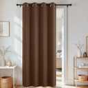 Joydeco Blackout Door Curtain for Doorway Privacy 78 Inches Long, Grommet Closet Curtain for Open Closet, Room Divider for Bedroom Living Room (Brown, 40Wx78L, 1 Panel)