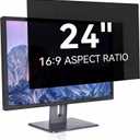 24 Inch 16:9 Computer Privacy Screen Filter, Anti Scratch Anti Spy Anti-Glare Blue Light Screen Protector for Desktop