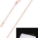 VANBARIS Necklace Extender Rose Gold Durable Necklace Extenders for Women, 925 Sterling Silver Chain for Bracelet Anklet, 2 Piece Set 2" 4" Inches