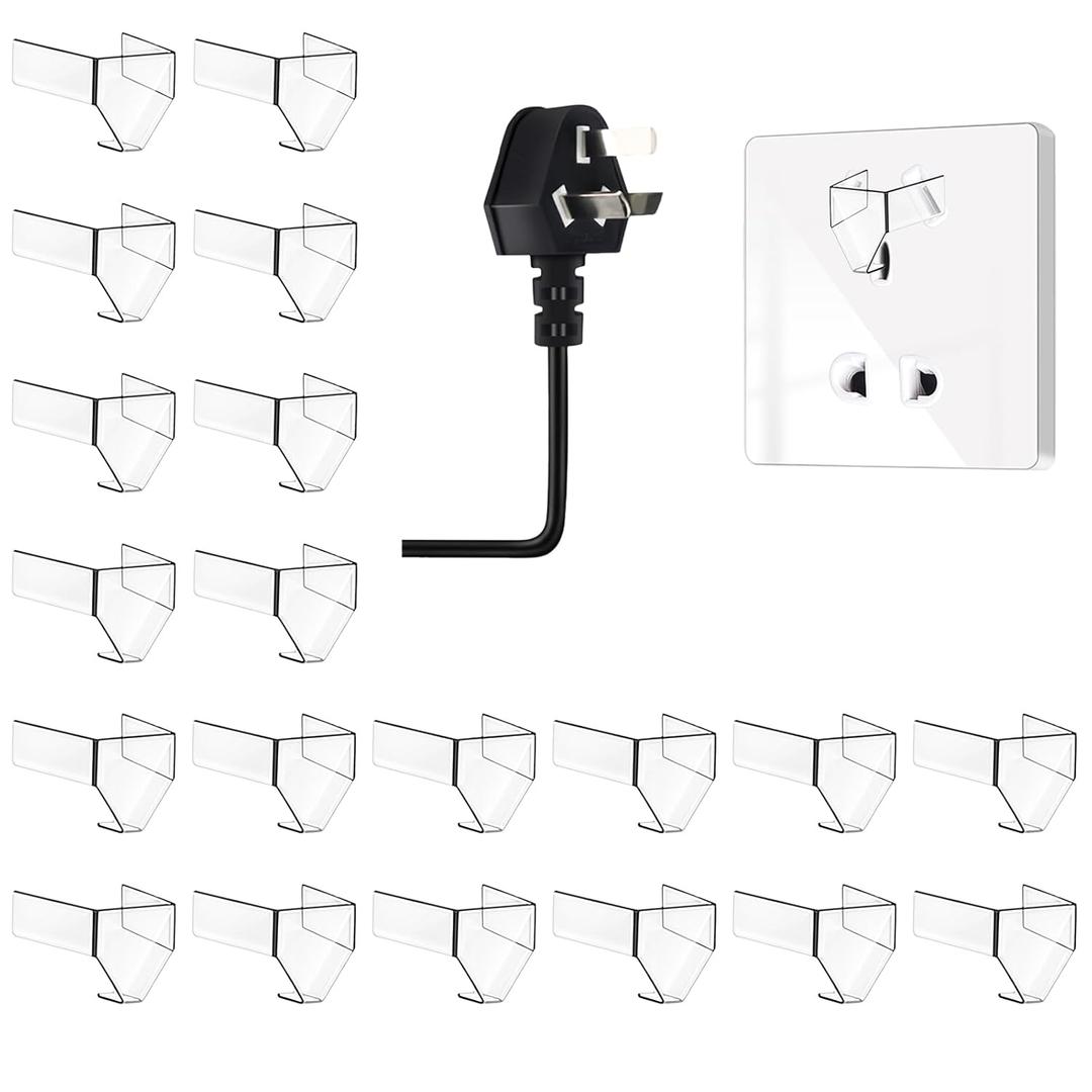 20Pcs Snug Plugs for Loose Outlets, 3 Prong Loose Outlet Plug Fix Transparent Outlet Tightener Insert, Won't Easily Fall Out Or Cut Off Electricity