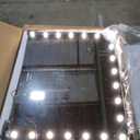 VANITII Hollywood Vanity Mirror with RGB Lights Tempered Glass Light Up Makeup Mirror with 18 Dimmable LED Bulbs 3 Color Lighting Modes Smart Touch 10X Magnification for Bedroom