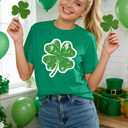tiorhooe St Patricks Day Shirts for Women Funny Irish Shamrock Tshirts Lucky Clover St Paddy's Gifts Tee Tops