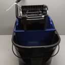 Carlisle FoodService Products Omnifit Mop Bucket with Side Press Wringer and Soiled Water Insert for Floor Cleaning, Kitchens, Restaurants, And Janitorial Use, Polypropylene (Pp), 35 Quarts, Black