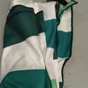 Exclusivo Mezcla Oversized Quick Dry Beach Towel, Microfiber Sandfree Cabana Stripe Pool Bath Swim Towel with Bag, Lightweight and Thin (Forest Green, 35x70 Inches)