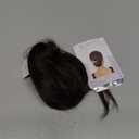 RUWISS Claw Clip Short Human Hair Ponytail Extension with Bendable Metals for DIY Styles, Straight Messy Bun Hair Piece for Women Thick Hairpieces for Daily Wear, 9 Inch Darkest Brown