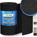 BAGAIL Drawer and Shelf Liner, 24 in X 30 Ft Non-Adhesive Shelf Liners for Kitchen Cabinets, Thick Strong Grip Liners for Desk, Shelves, Bathroom Drawers, Cabinet Protection - Black