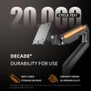 Claiks Single Monitor Mount for Max 49 inch Screens Stand up to Max 44 lbs, Ergonomic Gas Spring Heavy-Duty Adjustable Monitor Arm, with Clamp and Grommet Base, VESA Mounting Holes 75&100mm, Black