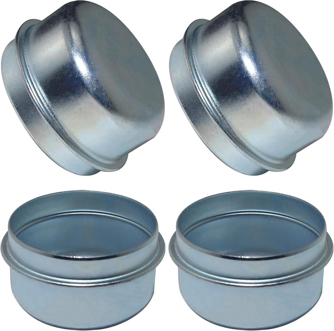 4pcs 1.98" Trailer Hub Dsut Cap,Trailer Axle Wheel Bearing Dust Cap Cup Hub Dust Caps for Most 2000 to 3500 Pound Axles Dexter EZ Lube Trailer Camper RV Boat
