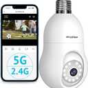LaView 4MP Bulb Security Camera 5G& 2.4GHz WiFi, 3602K Security Cameras Wireless Outdoor Indoor Full Color Day and Night, Motion Detection, Audible Alarm, Easy Installation, Compatible with Alexa (White)