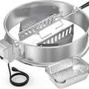 onlyfire Upgrade Stainless Steel Rotisserie Ring Kit Weber 22" Kettle Grill