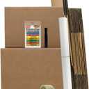 Bigger Boxes Smart Moving Kit #1, Moving Boxes & Supplies, 1 to 2 bedroom Kit, Medium & Large Boxes, 60 Moving Labels, Packing Paper & Packing Tape, Apartment Moving Kit