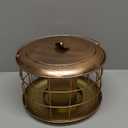 Squirrel Proof Bird Feeder, Metal Caged Bird Feeders for Outdoors Hanging, Wild Bird Feeder with Rain Proof Covered for Small Birds, Weather Resistant, Easy to Refill & Clean