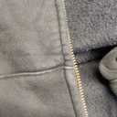 FAIABLE Womens Mens Double Zip Up Hoodie Oversized Acid Wash Heavyweight Hoodies Distress Cotton Fleece Vintage Y2k Full Zipper Couples Sweatshirt Black S