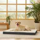 Bedsure Giant Dog Bed for Jumbo Dogs - 53" x 36" Flat Pet Beds with Removable Washable Cover, Orthopedic Egg Crate Foam Mat for Long-Bodied Pets Up to 120 lbs