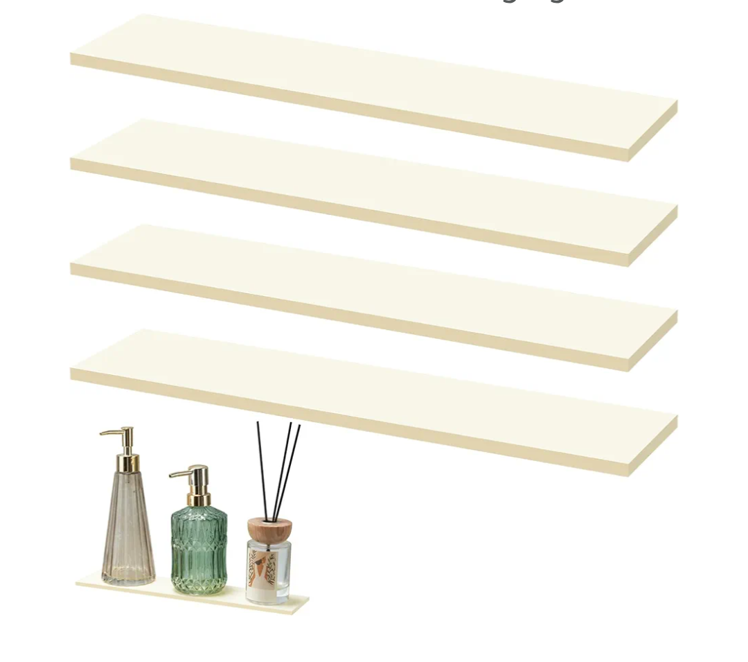 Leinuosen 1 PC Clear Medicine Shelves 13 Inch Acrylic Medicine Cabinet Replacement Shelves Suitable for Bathroom Living Room Kitchen Wall Mounted and Hanging Cabinet