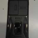 DEERLAMN Case for Samsung Galaxy S24 Ultra with Slide Camera Cover+Screen Protector (1 Pack), Rotated Ring Kickstand Military Grade Shockproof Protective Cover-Black | Screen Protector, 1 Pack, Military Grade, Shockproof (S24 Ultra-6.8 Inch)