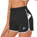 MAGCOMSEN Women's Athletic Shorts with Pockets Quick Dry Lightweight 3.5" Running Gym Workout Shorts Hiking Sport, Medium, Black