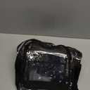 Clear Backpack, Heavy Duty PVC Transparent Backpack with Reinforced Straps, See Through Multiple Pockets Large Capacity Bookbag for Concert Work Security Travel Festival (Black) (Medium)