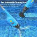 Pool Vacuum for Above Ground Pool, Cordless Handheld Rechargeable Pool Cleaner, 18 GPM Powerful Suction, 60 mins Runtime, 120m Fine Filter, Ideal for Inground Pool, Spa & Hot Tubs, Blue