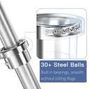 ZMTECH 2 Pack Flag Pole Rings,Silver Aluminum Alloy Flagpole Rings 360 Rotating Anti Wrap Mounting Ring with Colored Metal Clips for 0.75-1.00 Inch Diameter Flagpole