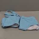 Herseas Women's Tie Shoulder Bikini Sets 2 Piece Striped Swimsuits High Waisted Bathing Suits (Large)