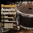 Drum Set for Kids 3-6, 5 Piece Wood Grain Drums with Stool