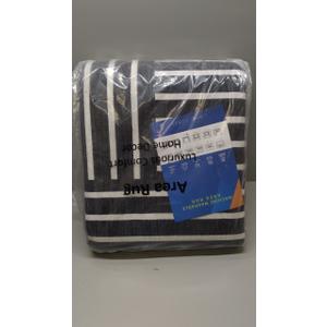 Washable Rug 8x10 Area Rugs for Living Room, Abstract Rug for Bedroom, Soft Rainbow Non Slip Throw Rugs with Rubber Back, Low Pile Stain Resistant Boho Geometric Carpet for Dining Room, Black