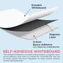 COMIX Magnetic Dry Erase Board, Magnetic ABC Alphabet Chart for Kids, 26" x 17" Adhesive White Board with 156 Pieces ABC Graphic Magnet for Kids at Home Student Classroom