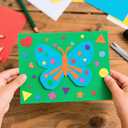 1600Pcs Foam Stickers,8 Colors Foam Shape Stickers for Kids Crafts Self Adhesive,Star Heart Circle Geometric Stickers for Preschool DIY Art Supplies Project Home Party Decorations 16 Sheets(Geometric)