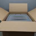 Amazon Basics Plastic Storage Containers with Secure Latching Lids, Stackable Organization Bins, 32 Quart, Set of 6, Clear/Grey