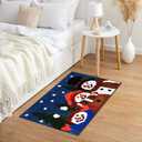 Quimoy Christmas Bath Mat, Non Slip Washable Snowman Bathroom Rugs, Shaggy Christmas Bath Rug for Winter Bathroom Decor