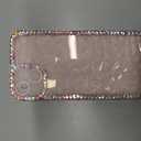 Compatible with iPhone Case,Luxury Crystal Glitter Bling Sparkly Diamond Pattern Camera Lens Protection Clear Soft Shockproof Cover Phone Case (Pink,iPhone 14)