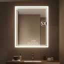 24 x 36 Inch Wall-Mounted Bathroom Mirror with LED-Lights - Frame Vanity Mirrors (24" x 36", Rectangle)