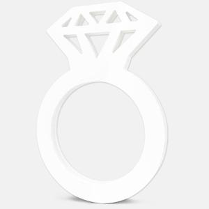 Bridal Shower Decorations Diamond Ring Wooden Sign Letter Cutouts Table Centerpieces Engagement White Photo Booth Props for Bachelorette Wedding Bridal Shower Party