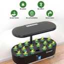 Growell Hydroponics Growing System Kit, 16 Pods Indoor Garden with 28W Full Spectrum LED Grow Light, Auto Timer, 3 Smart Light Modes, 8L Large Herb Garden, Ideal Gardening Gift for Women, Men (Black)
