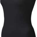 EUYZOU Women's Tummy Control Shapewear Tank Tops - Seamless Body Shaper Compression Top (Black, XL)