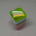 WARMBUY Colorful Plastic Flower Pots with Saucers for Small Plants, Set of 12