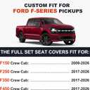 for 2009-2026 Ford F150 Seat Covers & F250 F350 F450 2017-2026