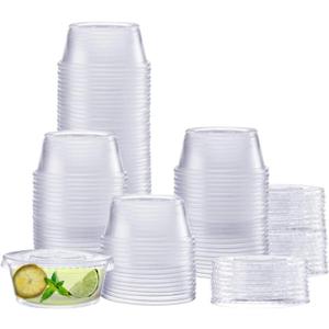 Packer Mate, Portion Cups With Lids 4 oz. 130 Sets