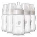 Evenflo Feeding Premium Proflo Venting Balance Plus Wide Neck Baby, Newborn and Infant Bottles - Helps Reduce Colic - 9 Ounce (Pack of 6)