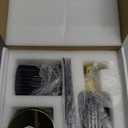 Haturi Bathroom Accessories Set, 4 Pcs Blue Glass Bathroom Accessories Sets Complete w/Lotion Soap Dispenser, Toothbrush Holder, Apothecary Jar, Vanity Tray, Bathroom Decor, Gift for Home Apartment