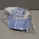 Put It On My Husband's Tab Funny Trucker Hats Women Vintage Adjustable Baseball Cap Embroidery Fashion Trucker Hat (Bride - White/Blue)