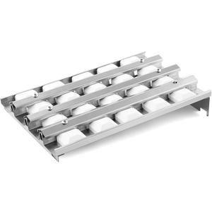 80707 Briquette Tray Grill Replacement Parts for Lynn Sedona 24'' 36'' 42'' Built In Grills L400 L600 L600ADA L700 Stainless Steel Heat Plate with Ceramic Briquettes Assembly Grill Accessories (16 x 9.85" briquette tray)