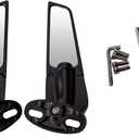 Racing Motorcycle Rear View Mirrors, 360 Rotating Stealth Mirrors Compatible with Honda CBR300R CBR500R CBR600RR CBR1000RR, Kawasaki Ninja 300 400 650, Suzuki GSXR 600 750, Yamaha, Ducati
