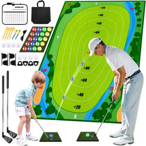 AETISY Golf Chipping Game, 50pcs Golf Set for Kids, Indoor Outdoor Golf Games for Kids & Adults, Family Fun Backyard Golf Practice Set Gifts for Birthdays & Holidays