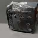 Garden Hose 100ft, Made of TPU(Not PVC), Ultra-Light & Flexible Water Hose, Non-Shrinking, Easy to Store, Drinking Water Safe Material, All-weather, Black&Gray